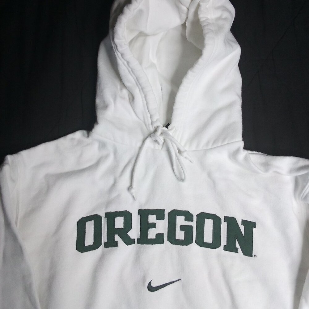 Vintage Nike Oregon Ducks Embroidered Mid Swoosh Hoodie Sweatshirt